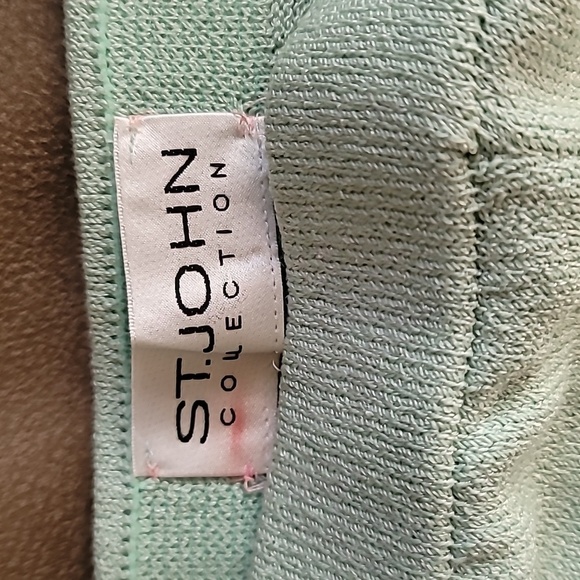 St. John Collection Light Green Knit   Pants Sz 4 - Picture 5 of 5
